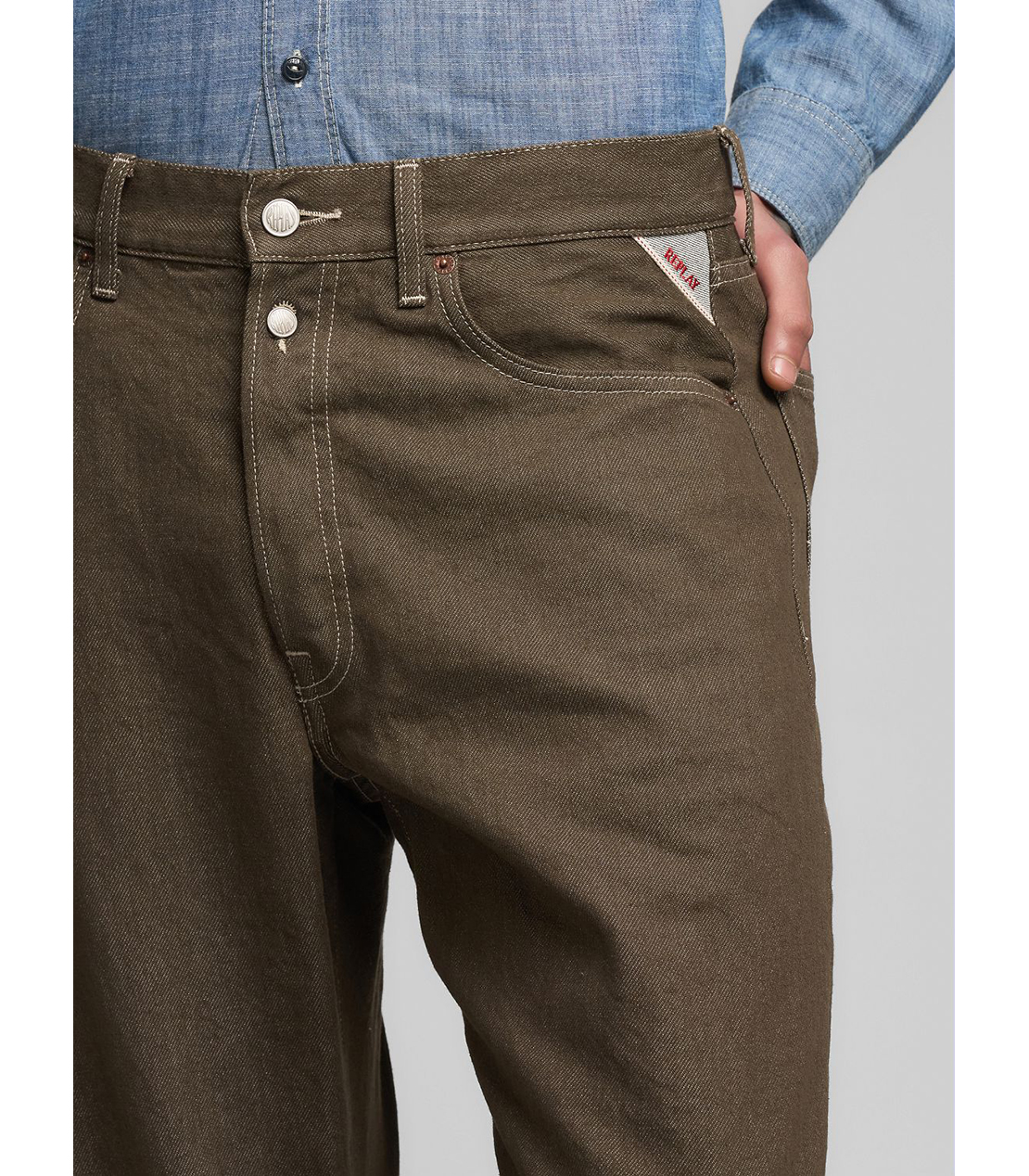 9ZERO1 11.5オンス リサイクルピュアコットンデニム （セットアップデニム） 詳細画像 カーキ 5